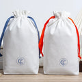 Personalized Organic Cotton Drawstring Bag Herringbone Pattern Screen Printing Label Dust-proof-for Clothing Shoes Other