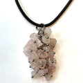 Natural Grape Gemstone Pendant Necklace Chakra Healing Stone Crystal Jewelry for Women Girls Men Birthday Gifts