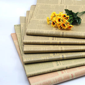 Kraft Paper English Newspaper Flower Shop Packaging Material Gift Wrapping Paper