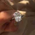 CAOSHI Jewelry Gift Wholesale Price Classic Silver Plated Gemstone Wedding Engagement Ring Oval Created Zircon Rings