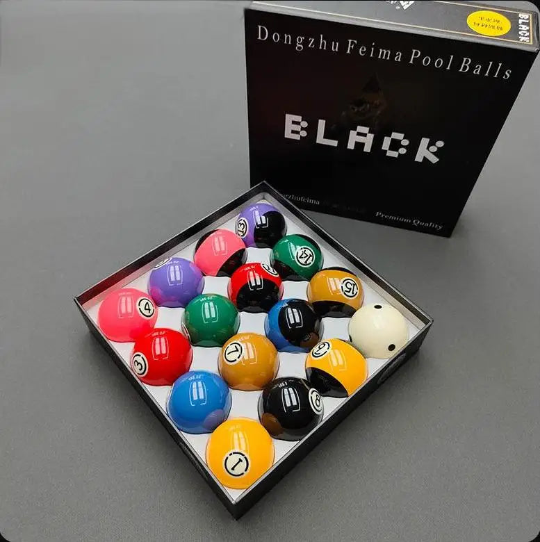 National Standard Large Size Black Diamond TV Crystal Ball Black 8 Billiard Balls 16 Colors American Billiard Table Supplies
