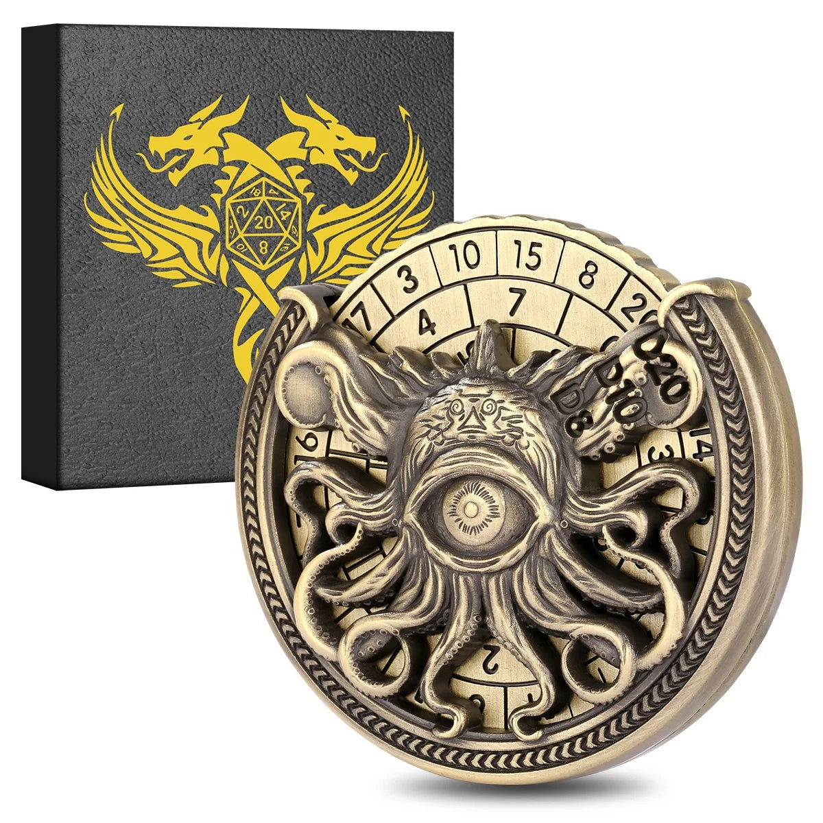 LM Dungeons and Dragons Funny Fidget Dice Standing Cthulhu Rotating DND Dice for Role Playing Games