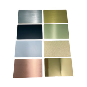 Custom Personalized Plain Stainless Steel Laser Engraving Metal Business Cards Blank 0.3mm 0.5mm 0.8mm Blank Metal Business Card