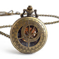 Boshiya Prague Astronomical Fob Chain Dial Clock Half Hunter Steampunk Skeleton Vintage Mechanical Pocket Watch Guangdong