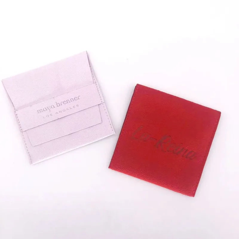 Custom Luxury Envelope Velvet Suede Microfiber Jewelry Pouch Necklace Ring Earring Bracelet Gift Packaging Bag Bag