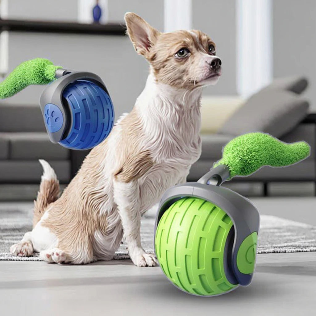 New Speedy Tail Cat Dog Toy Electric Pet Automatic Ball Smart Safe Fun Amuse Oneself Chase Speedy Ball With Tail Cat Toy Ball