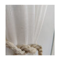 M&Y Home Natural Style Semi Sheer Top Grommet Gauze Voile Sheer Curtains Cotton Linen Fabric Living Room Bedroom Home Accessories
