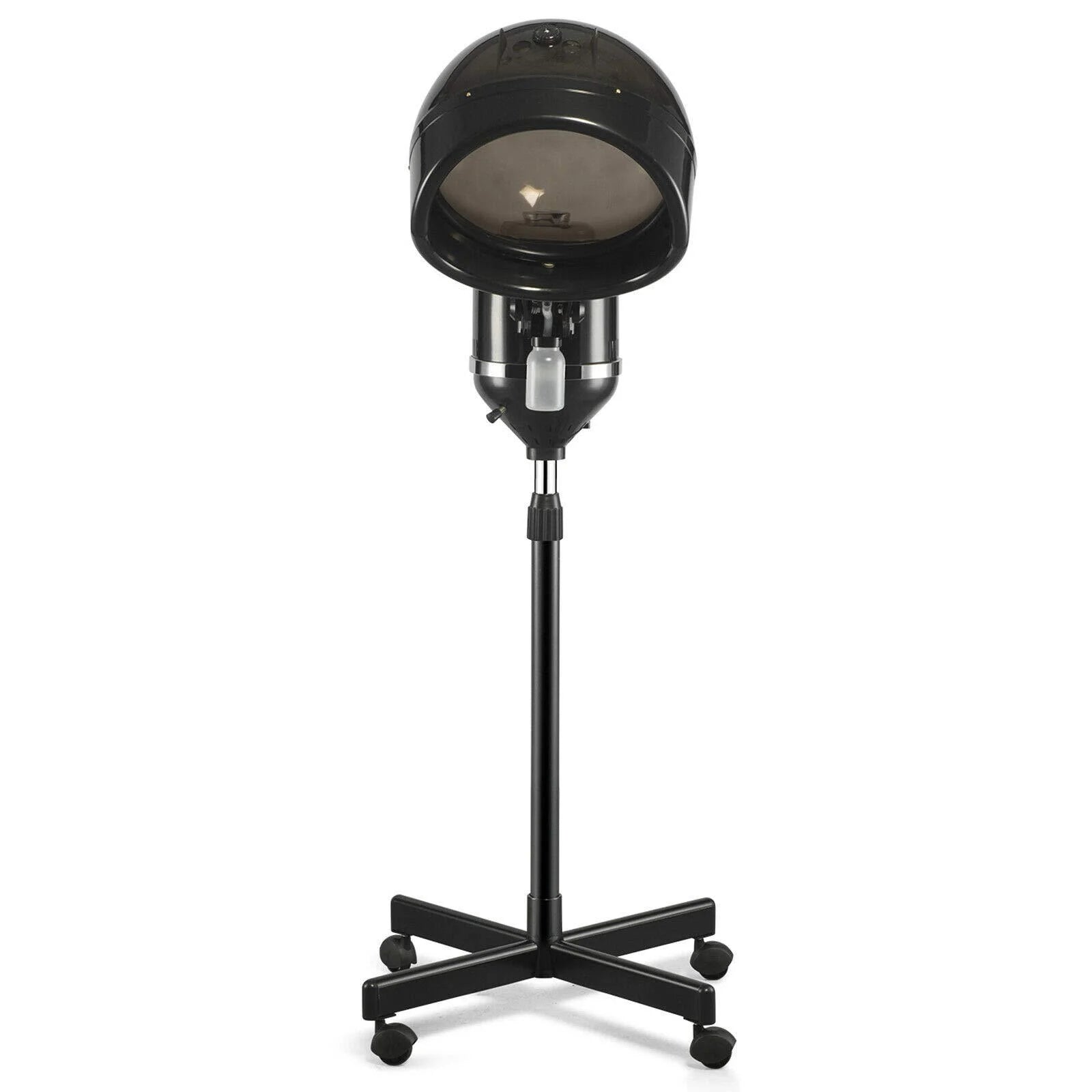 Professional Adjustable Height Hair Standing Hooded Portable Hair Steamer Mist Wheel Base Beauty Salon Equipment Barber Use