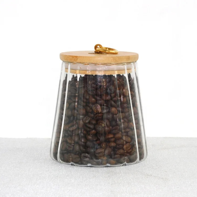 Borosilicate Glass Storage Jar with Lid Handmade Kitchenware Food Spaghetti Beans Spice Keep Fresh