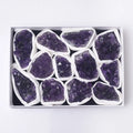 High Quality Natural Amethyst Cluster Specimen Set Amethyst Cluster Healing Stone Gifts Box for Home Decoration