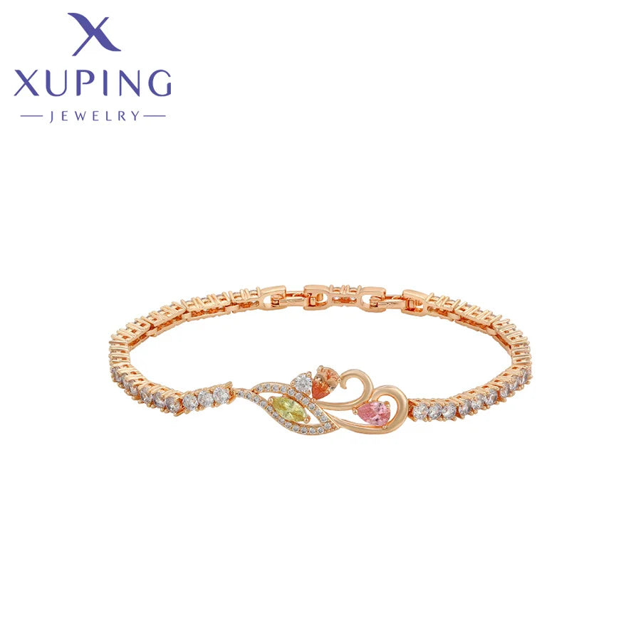 M&L -X000703509  Xuping Jewelry Fashion Women Bracelet 18K Gold Color Daily Popular Ancient Luxury Royal Personality Classic