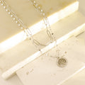 Factory Customize Dubai Stainless Steel Double Layered Necklace Rhinestone Jewelry Tree of Life Pendant for Women&Men's Party