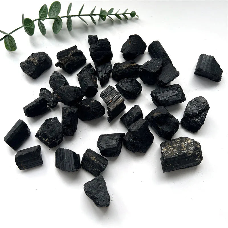 High Quality Natural Black Tourmaline Tumble Stone Polished Healing Crystals and Han Stones Raw Mascot Technique