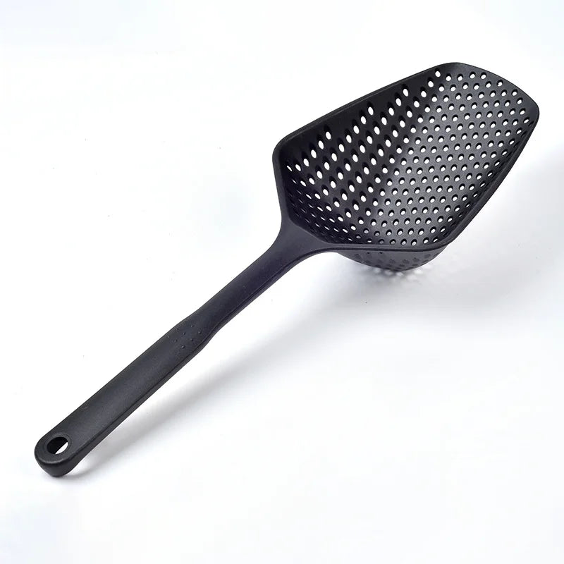 Small Skimmer Spoon Large Plastic PP Colander Fruit Food Cooking Filter Slotted Design Eco-Friendly Dishwasher Safe Hand Wash