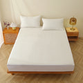 Queen and King-Size Bamboo Fiber Waterproof Bed Mattress Cover Topper Protector for Home Use Hotels Durable Polyester Material