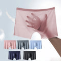 Summer Men's Ice Silk Underwear Men's Ultra-thin Quick-drying Breathable High Elastic Large Size Boxer Briefs Wholesale