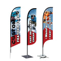 Wholesale Flying Style Outdoor Advertising Beach Flag Small Feather Flag Custom Fabric Printing Beach Flag