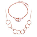 Dubai Real 925 Sterling Silver Jewelry Set Gold Plated Bracelet and Necklace with Zircon Stone for Women's Gifts Engagements