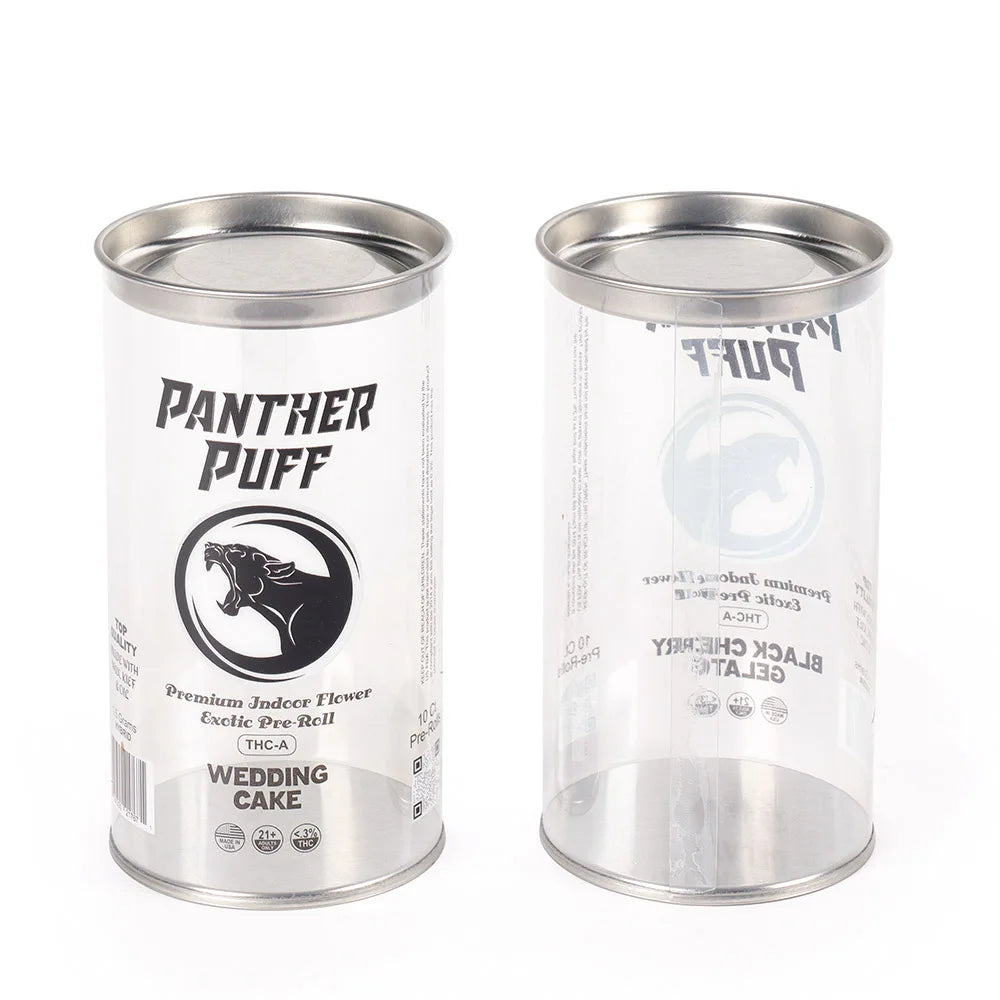 Wholesale Plastic Cylinder Containers PET Plastic Pvc Cylinder Tube Box Packaging with Tin Lids