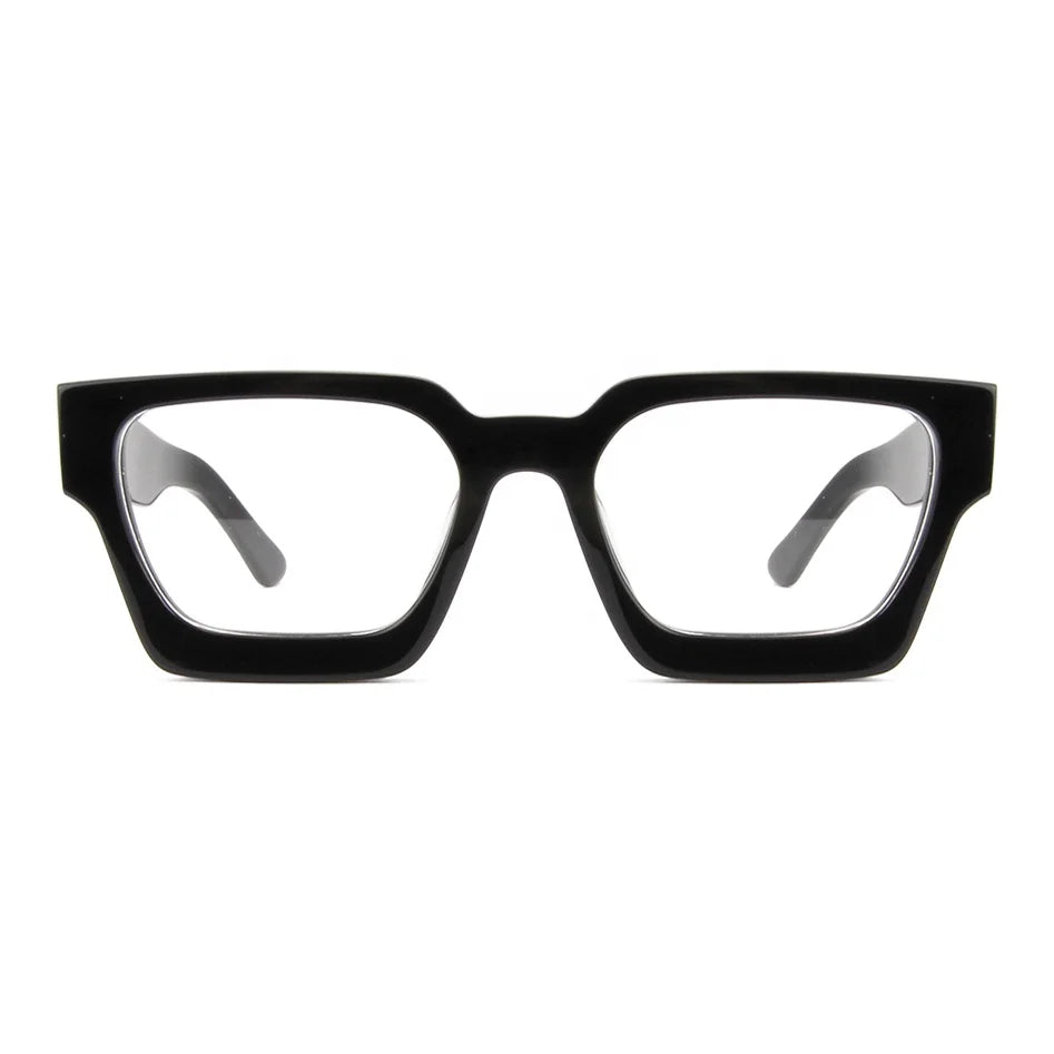 High Quality Brand Thick Acetate Optical Frames Square Eyewear Vintage Retro Fashion Mazuchelli Acetate Frames Italy