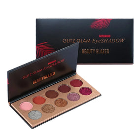 Wholesale BEAUTY GLAZED 10 Colors Pressed Glitter Matte Eye Shadow Make up Private Label Eyeshadow Palette
