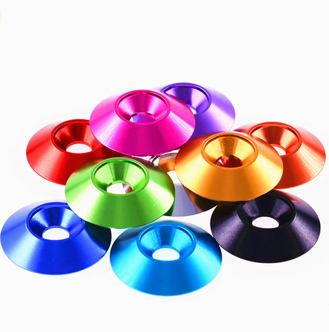 M4 M5 M6 M8 Aluminum Colourful Countersunk Umbrella Flat Head Screw Concave Conical Rative Groove Washer
