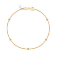 Milskye Fashion Fine Jewelry for Girls 925 Silver 18k Yellow Gold AAAAA Grade Round Aqua Pearl Romantic Charm Beaded Bracelets