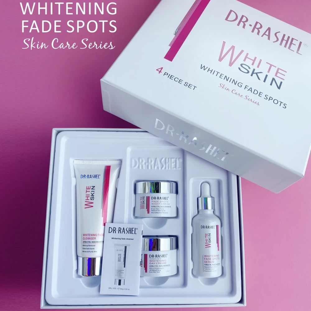 DR RASHEL Organic Skin Care Set Anti-Aging Face Serum Niacinamide Arbutin Whitening Vegan Mineral Ingredients for Facial