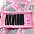 Meecil Private Label Velvet Lash Tray Handmade Natural Long 8-18mm Length Cashmere Matte Black Lash Extensions