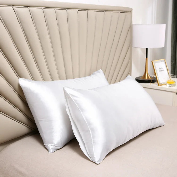Manufacturer Customized Design LOGO Satin Polyester Pillowcase Pillow Case Cover for Hair and Skin Hair accessories