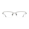 Wholesale Cheap Half Rim Men's Optical Titanium Glasses Eyeglass Frames with Diamond Face Shape Match