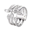 Fine Jewelry Manufacturer Branch Design Sterling Silver Ring Full Moissanite Diamond Woman Engagement Rings