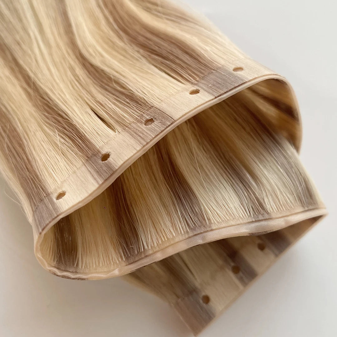 2025 New Trend Micro Weft Nano Hole Cuticle Aligned Virgin Volume Weft Virgin Cuticle Butterfly Wefts