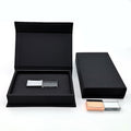 OEM Black Beige White Linen Box Photographer Crystal USB Flash Drive Linen Package USB BOX MegaBDM