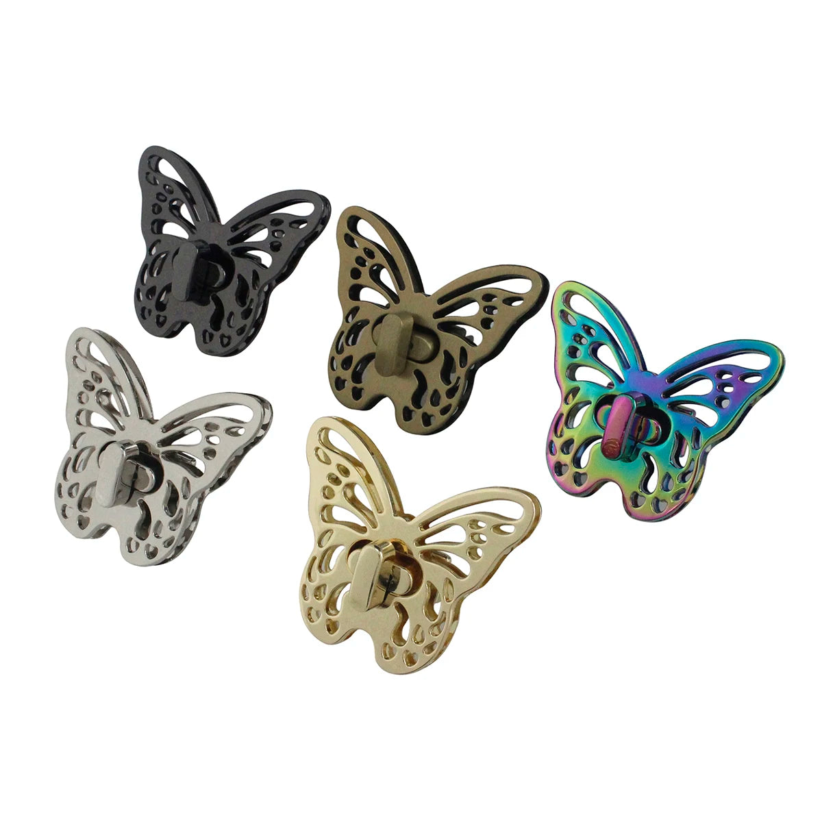 Cloxy DIY Metal Bag Accessory Butterfly Bag Closure Turn Lock Twist Lock Clasp for Handbag Purse Hardware Metal Lock for Bag