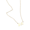 Mothers Day Gift Personalized Jewelry Gold Plated Heart Gesture Pendant Necklace