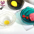 Japanese Net Red Dessert Bowl Creative Gold Rim Transparent Hammer Glacier Glass Bowl Household Simple Fruit Salad Bowl