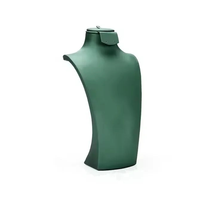 Top Quality Mannequin Jewelry Holder Leather Pendant Necklace Display Bust Custom Necklace Display Stand With Logo