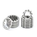 NINDEJIN Stainless Steel M3 M4 M5 M6 M8 M10 M12 M14 Star Lock Toothed Washers Metric External Internal GB Standard Plain Finish