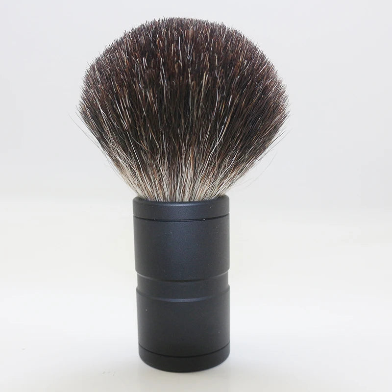 JDK 1PC Luxury Men's Shaving Brush Badger Hair Shaving Brush Metal Black Aluminium Handle Beard Barber Brush