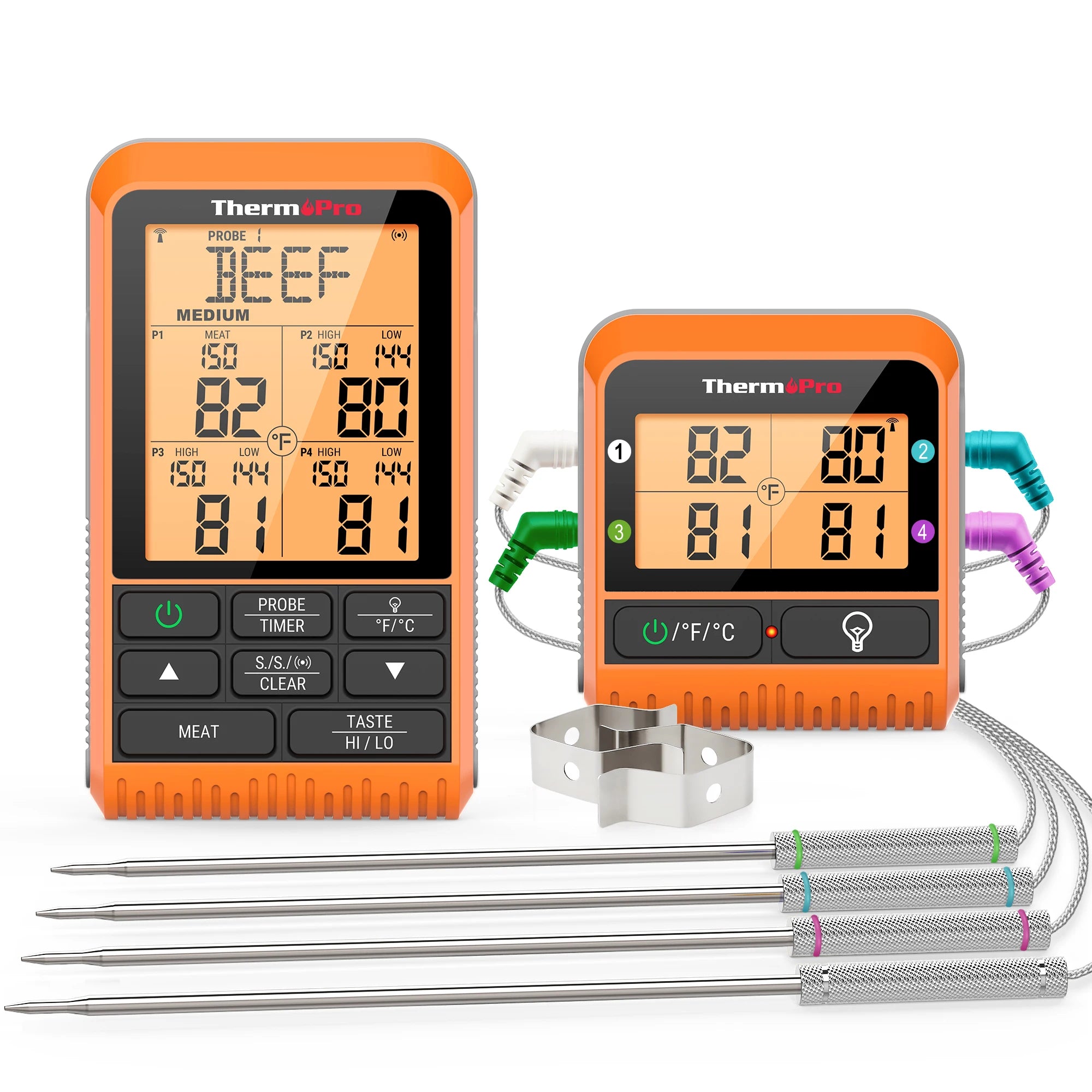 Top Seller for ThermoPro TP829C Wireless Digital BBQ Meat Thermometer Made of Durable Plastic