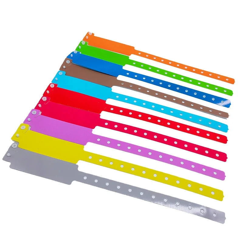 Events & Club Park Custom Printing Logo Admission Tickets Bracelet PE Disposable Synthetic Paper Wristband Waterproof