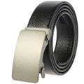 LY36-00001-5 Men's Fashionable Black Brown Top Belt Luxury Men's Business Belts Genuine Leather Ratchet Dress Belt with Buckle