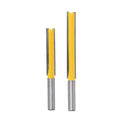 8mm Shank 2" 3" Inch Long 3/8 1/2 Diameter Woodworking Straight Router Bits with Carbide Tooth Carpentry Cutter Tools