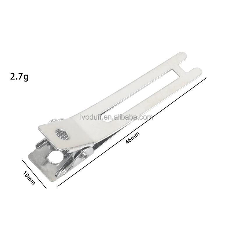 46mm Metal Hairdressing Hairpins Double Prong Alligator Hair Clip