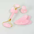 HZ Rose Quartz Jade Beauty Hot Sale Oem logo Wholesale Face Jade Beauty Brush Healing Stones