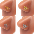 Gaby Hot Sell New Nose Rings Little Evil Nose Stud for Women Stainless Steel Heart Evil Nose Piercing Jewelry