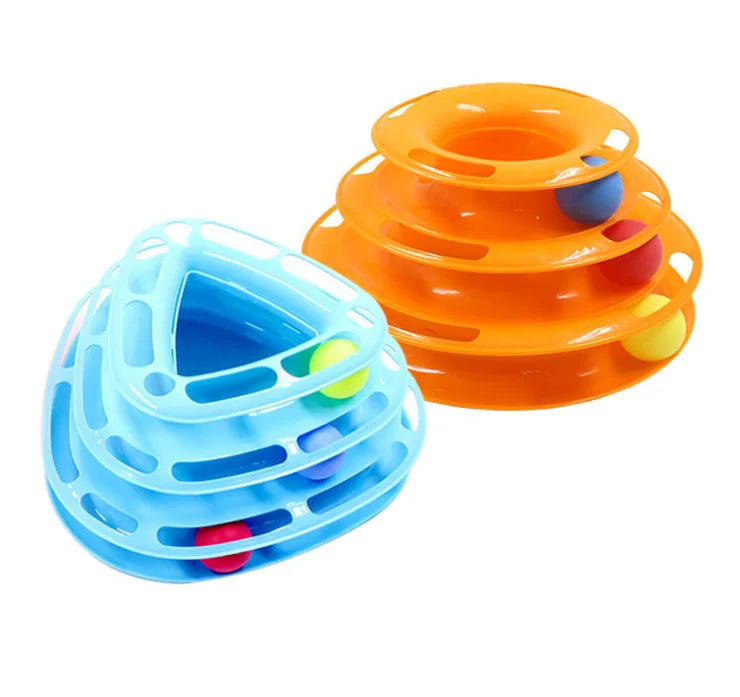Cat Tracks Kitten Toy Fun Levels of Interactive Play Circle Track With Moving Balls Satisfies Kitty Hunting Chasing & Exercising