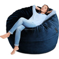 Low Moq Custom Giant Beanbag Foam Sponge Filled Single Beanbag Living Room Reading Play Sofa Chair