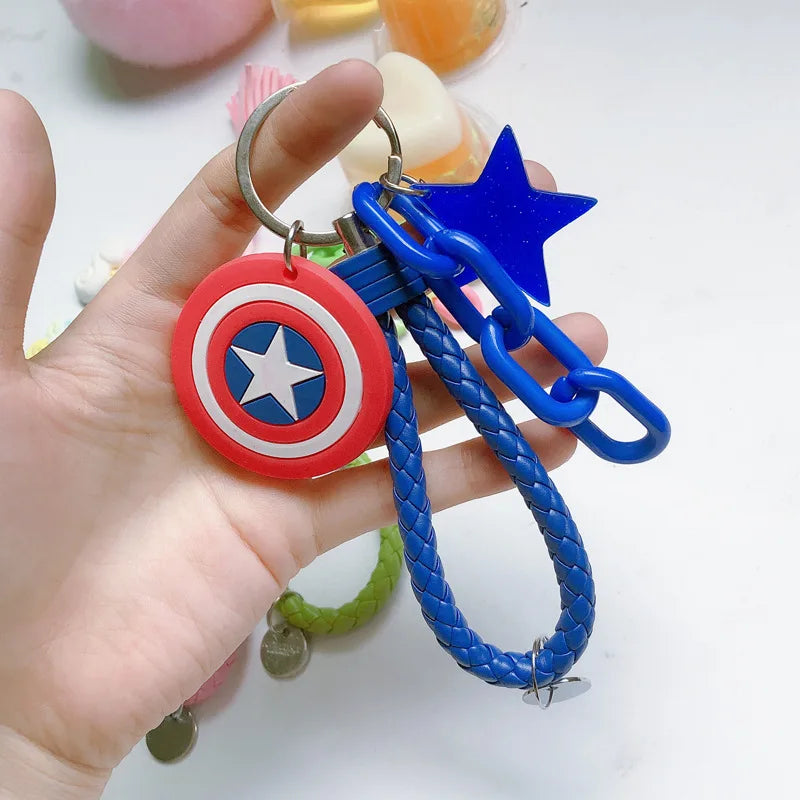 Creative Cartoon Keychain Woven Rope Keychain Cute Car Bag Tassel Keychain Pendant